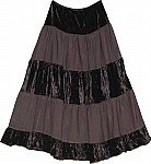 Woody Brown Velvet Skirt