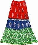 Long Crinkled Cotton Skirt