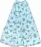 White Floral Peasant Skirt