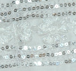 White Sequin Long Skirt