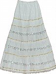 White Sparkly Sequin Skirt