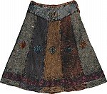 Charcoal Paneled Winter Skirt