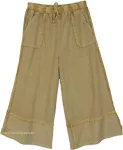 Cafe Latte On The Go Terry Wide Leg Pants