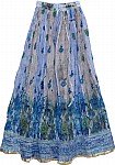 Shaded Floral Long Skirt