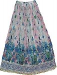 Shaded Floral Long Skirt