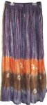 Bohemian Tie Dye Skirt in Purple