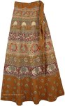 The Indus Animals Block Ethnic Wrap Skirt