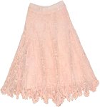 Stylish Baby Pink Crochet Skirt