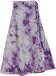 Bossanova Purple Tie Dye Calf Length Skirt