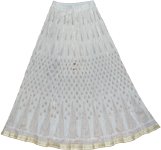 Iron White Crinkle Skirt in Golden Allure