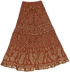 Nutmeg Crinkle Summer Skirt
