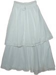 Short on Long White Long Skirt