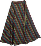 Bohemian Lines Cotton Wrap Skirt