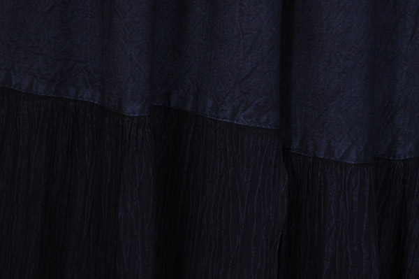 Cascading Blue Wide-Leg Flowing Palazzo Pants