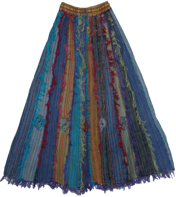 Barista Patchwork Cotton Frill Petite Skirt