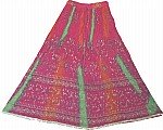 Arabian Princess Ethnic Long Skirt in Dark Pink