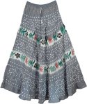 Grey Gypsy Tie Dye Long Skirt