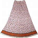 Pink Bohemian Women`s Long Skirt