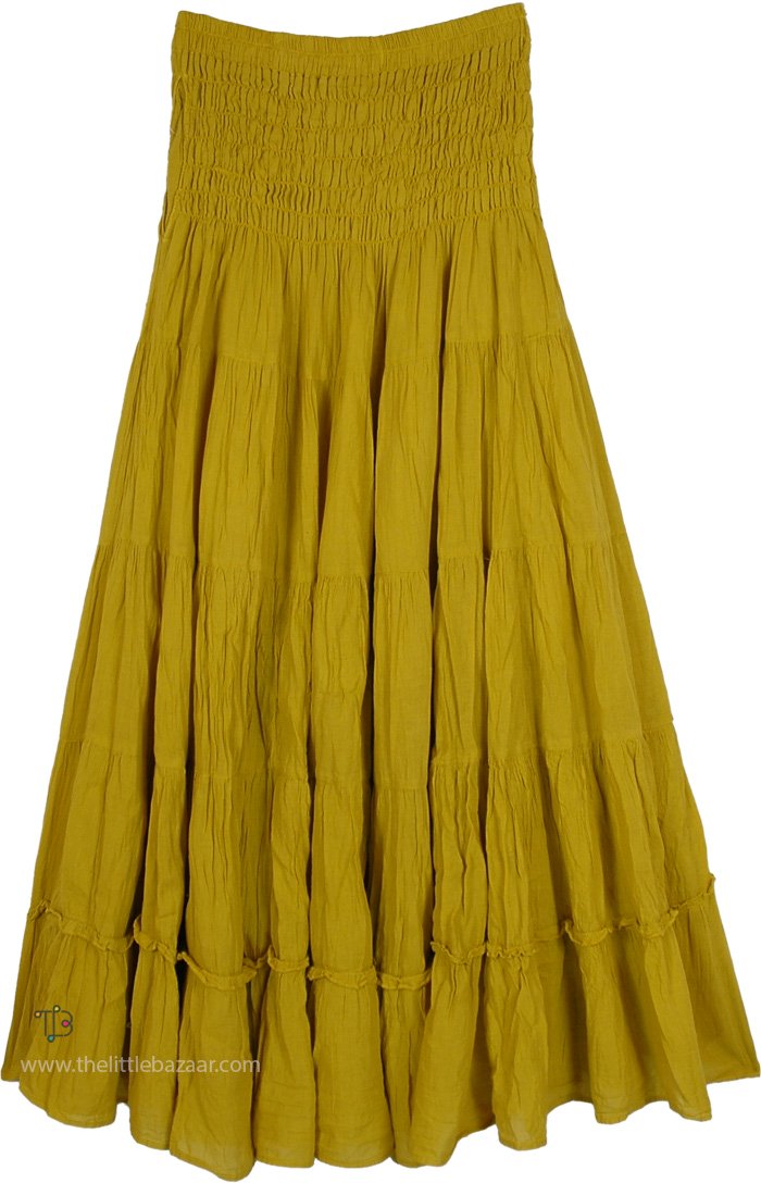 Mustard Fields Freedom Tiers Long Full Skirt