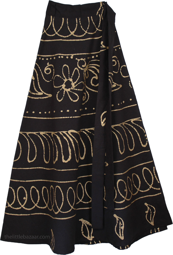 Equinox Black Wrap Skirt Dress