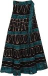 Blumine Green Wrap Long Skirt