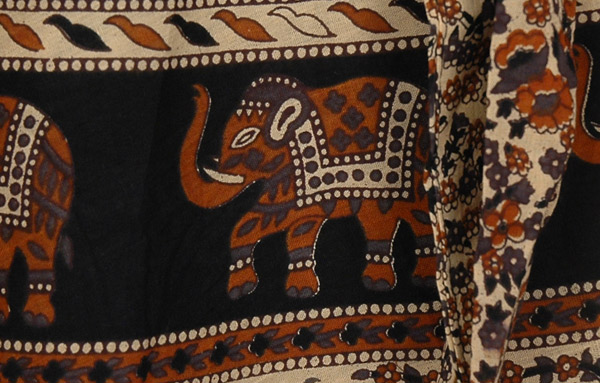 Cream Tan Animal Long Skirt