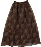 Wild Cat Cocoa Georgette Long Skirt