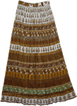 Lisbon Brown Cotton Tall Skirt