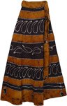 Cocoa Brown Wrap Long Skirt