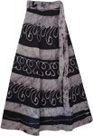 Dusty Blue Long Wrap Skirt
