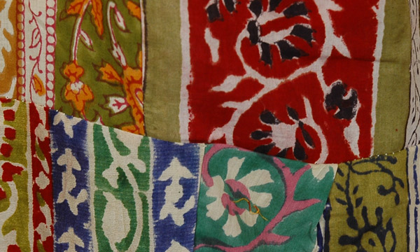 Earthen Patchwork Long Skirt