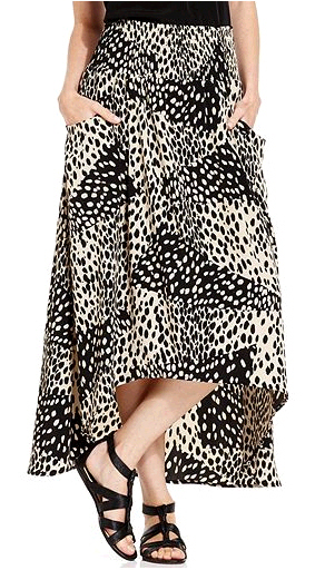 Flirty Animal Print Maxi Skirt