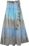 Serendipity Haze Blue Grey Wrap Skirt