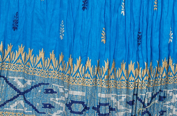 Cerulean Crinkled Light Beach Skirt