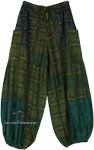 Green Bean Hippie Harem Style Wide Pants