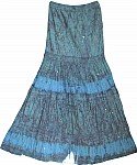 Tie Dye Crinkle Long Skirt