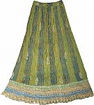 Crinkle Long Skirt Bohemian Chic
