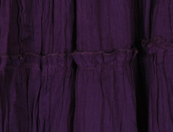 Purple Amethyst Seven Tiered Full Cotton Skirt