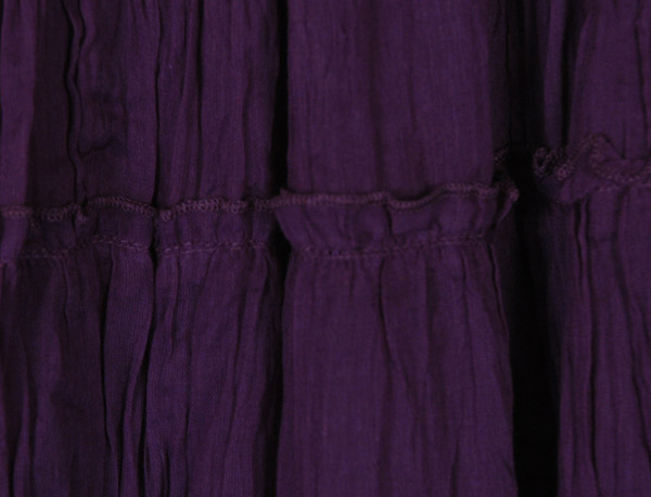 Purple Amethyst Seven Tiered Full Cotton Skirt