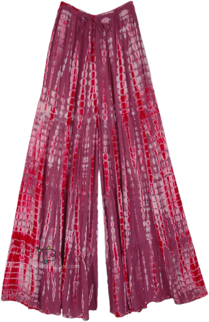 Purple Love Tie Dye Flowy Pants