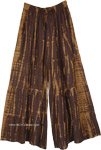 Caramel Choco Tie Dye Wide Leg Flowy Pants