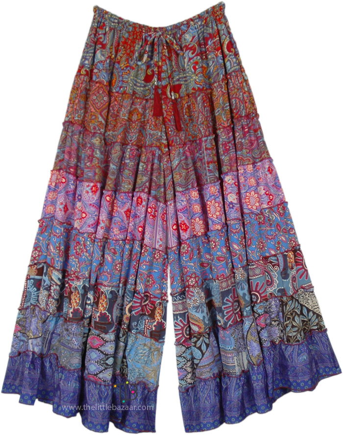 Fairy Tale Patchwork Split Skirt Pant