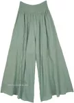 Sage Serenity Boho Wide-Leg Pants