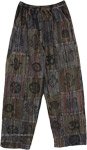 Charcoal Earth Patchwork Hippie Cotton Pants