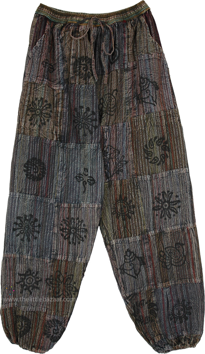 Stormy Patchwork Mystic Journey Harem Pants