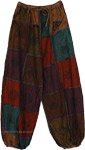 Baggy Relaxed Fit Mixed Patchwork Harem Pants