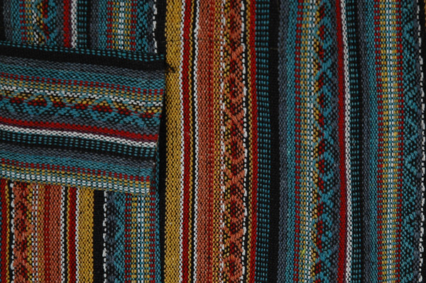 Unisex Rust Teal Stripes Hippie Cargo Winter Pants