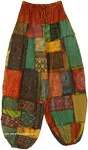 Saffron Streak Patchwork Hippie Funky Pants