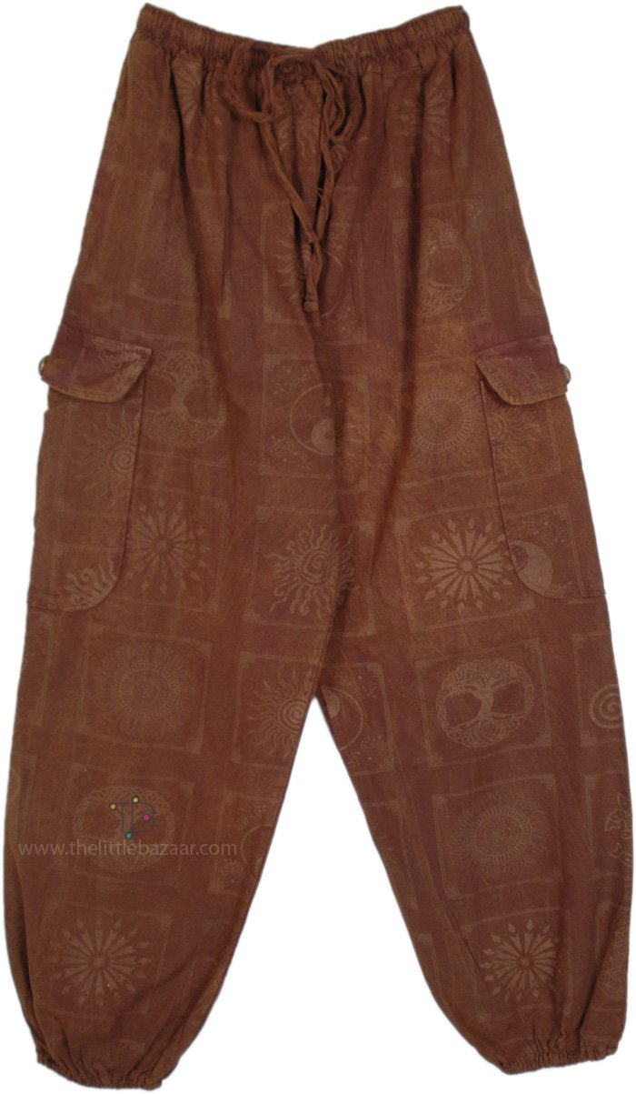 Free Spirit Bohemian Brown Jumper Cotton Pants
