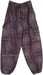 Free Spirit Bohemian Purple Harem Cotton Pants
